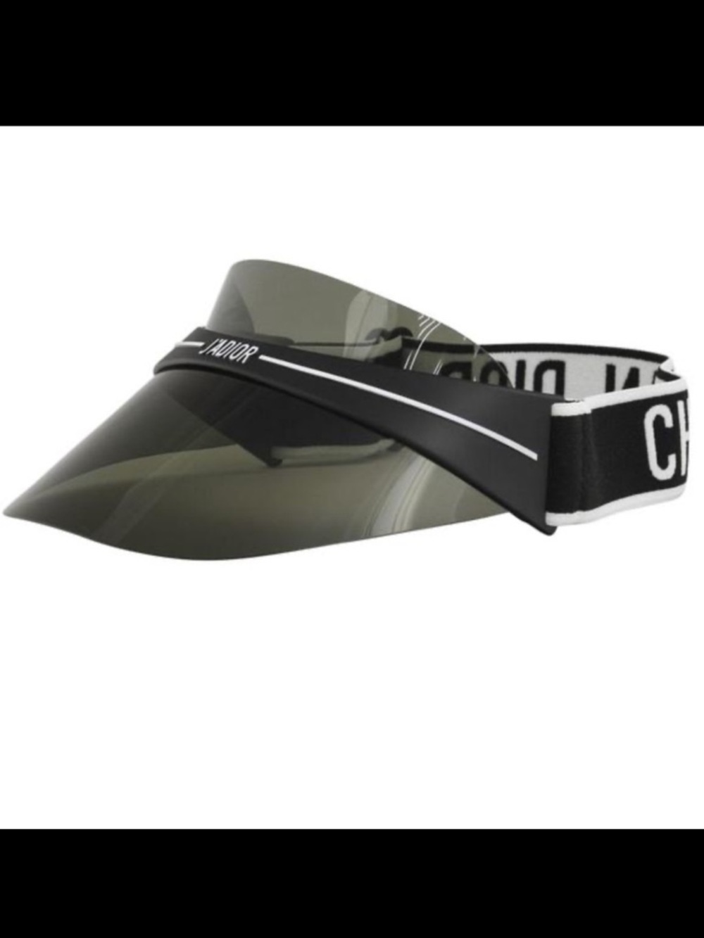 NWOT Christian Dior Black J'Adior Club 1 Adjustable Visor